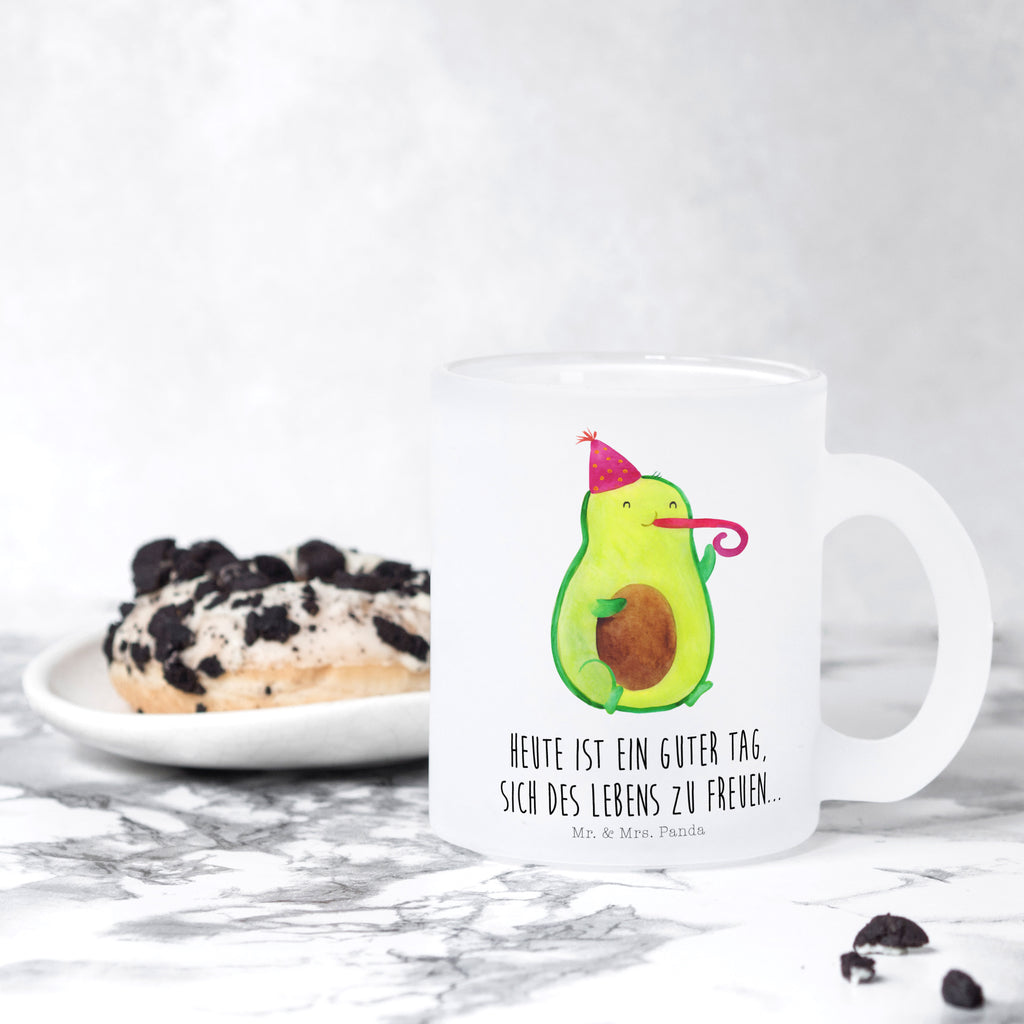 Teetasse Avocado Party Teetasse, Teeglas, Teebecher, Tasse mit Henkel, Tasse, Glas Teetasse, Teetasse aus Glas, Avocado, Veggie, Vegan, Gesund, Avocados, Party, Geburtstag, Geburtstagsfeier, Happy Birthday, Feier, Feierei, Lieblingstag, Prüfung, Abifeier, Abi, Bestanden, Jahrestag, Jubiläum, Firmenfeier, Klassenfeier, Schulabschluss, Abschluss