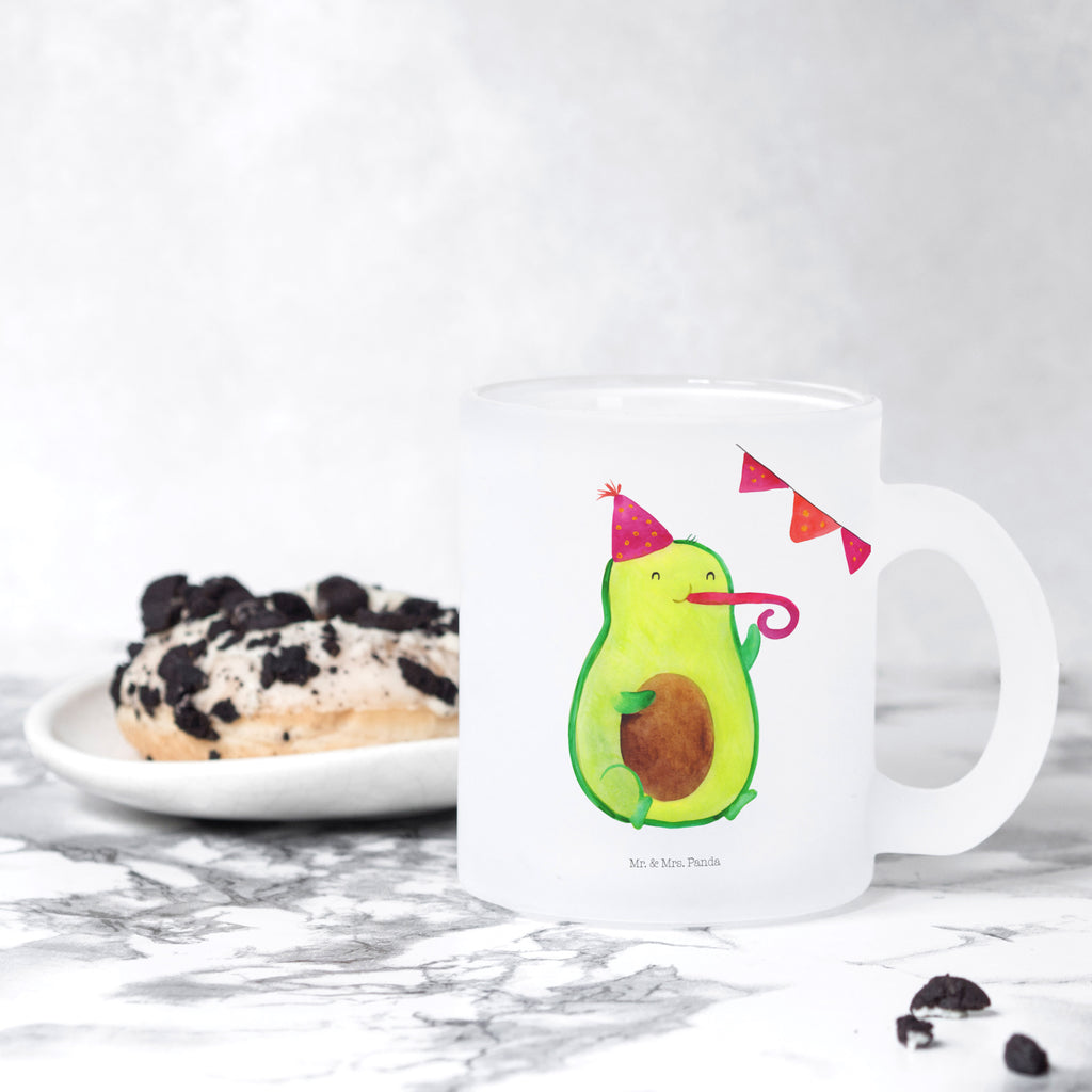 Teetasse Avocado Party Teetasse, Teeglas, Teebecher, Tasse mit Henkel, Tasse, Glas Teetasse, Teetasse aus Glas, Avocado, Veggie, Vegan, Gesund, Avocados, Party, Geburtstag, Geburtstagsfeier, Happy Birthday, Feier, Feierei, Lieblingstag, Prüfung, Abifeier, Abi, Bestanden, Jahrestag, Jubiläum, Firmenfeier, Klassenfeier, Schulabschluss, Abschluss