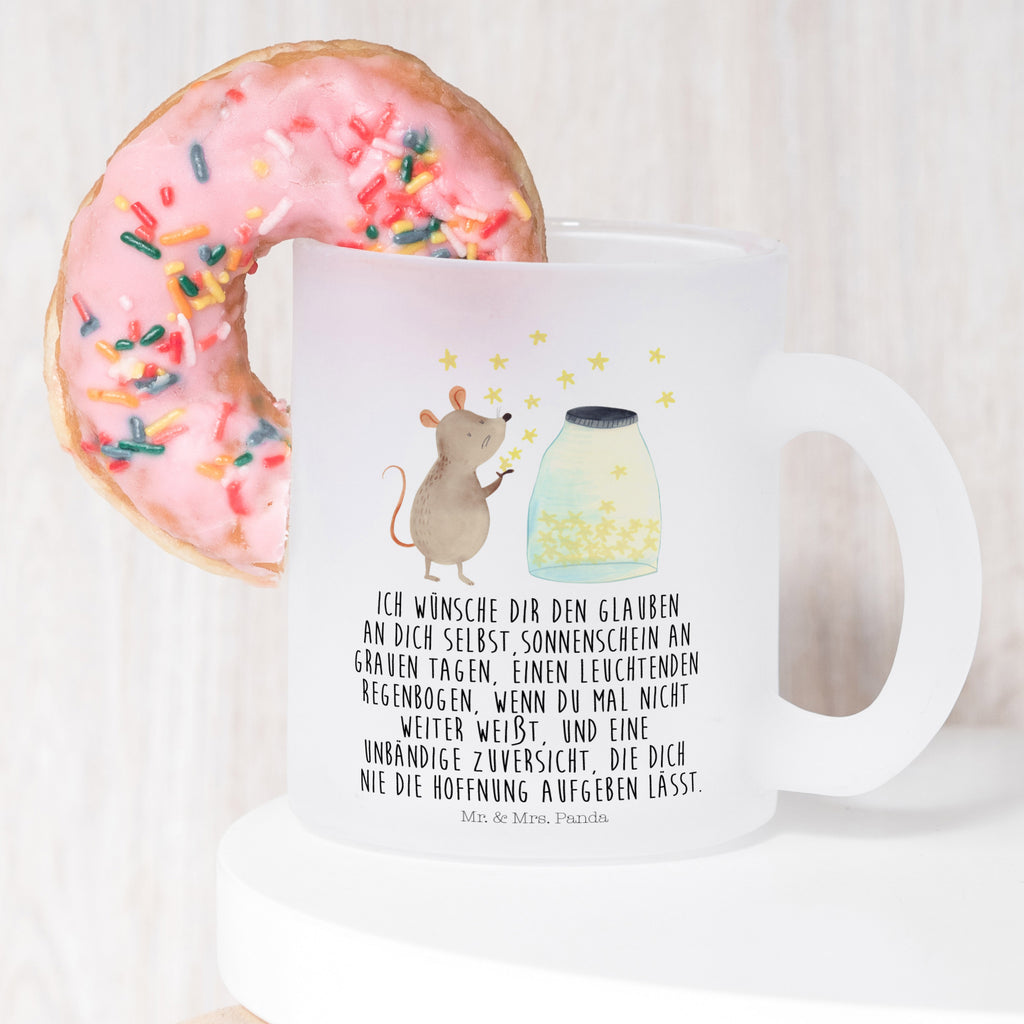 Teetasse Maus Sterne Teetasse, Teeglas, Teebecher, Tasse mit Henkel, Tasse, Glas Teetasse, Teetasse aus Glas, Tiermotive, Gute Laune, lustige Sprüche, Tiere, Maus, Sterne, Wunsch, Kind, Taufe, Taufgeschenk, Geburt, Schwangerschaft, erstes Kind, Kindergeburtstag, Geburtstag, Hoffnung, Träume