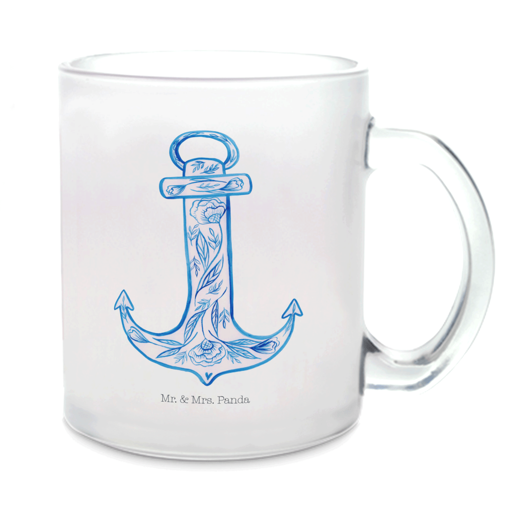 Teetasse Anker Blau Teetasse, Teeglas, Teebecher, Tasse mit Henkel, Tasse, Glas Teetasse, Teetasse aus Glas, Tiermotive, Gute Laune, lustige Sprüche, Tiere