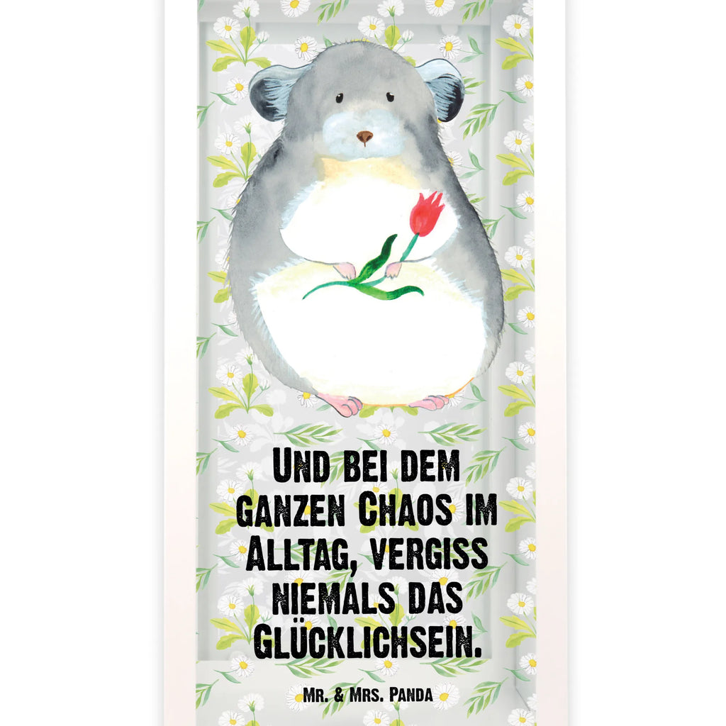 Deko Laterne Chinchilla mit Blume Gartenlampe, Gartenleuchte, Gartendekoration, Gartenlicht, Laterne kleine Laternen, XXL Laternen, Laterne groß, Tiermotive, Gute Laune, lustige Sprüche, Tiere, Chinchilla, Chinchillas, Liebeskummer, Kummer, Depressionen, traurig sein, Chaos, Glücklichsein, Büro, Büroalltag