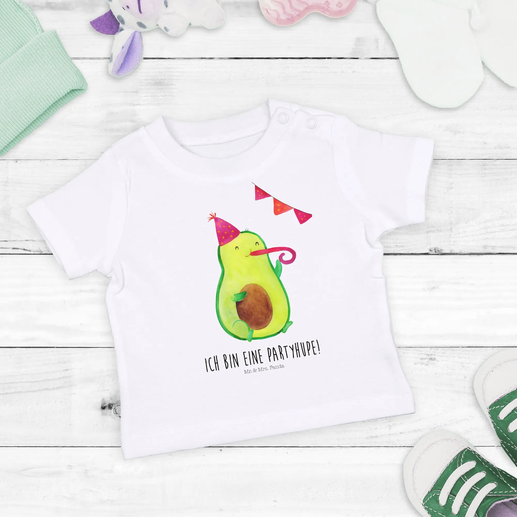 Organic Baby Shirt Avocado Feier Baby T-Shirt, Jungen Baby T-Shirt, Mädchen Baby T-Shirt, Shirt, Avocado, Veggie, Vegan, Gesund, Party, Feierlichkeit, Feier, Fete, Geburtstag, Gute Laune, Tröte