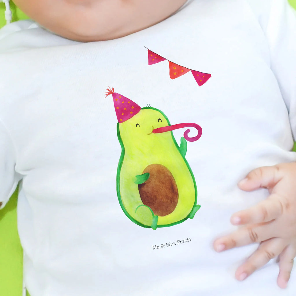 Organic Baby Shirt Avocado Feier Baby T-Shirt, Jungen Baby T-Shirt, Mädchen Baby T-Shirt, Shirt, Avocado, Veggie, Vegan, Gesund, Party, Feierlichkeit, Feier, Fete, Geburtstag, Gute Laune, Tröte