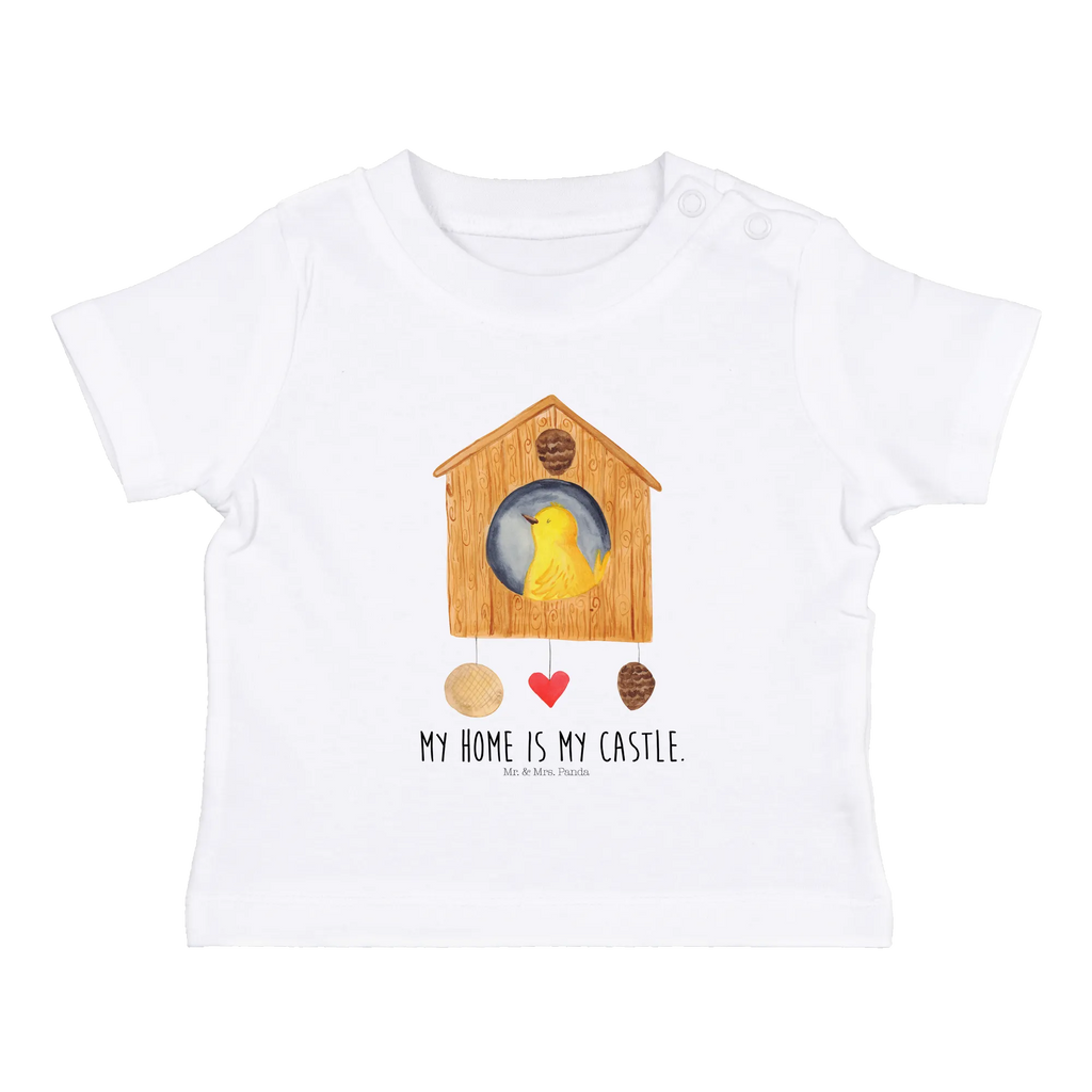 Organic Baby Shirt Vogel Haus Baby T-Shirt, Jungen Baby T-Shirt, Mädchen Baby T-Shirt, Shirt, Tiermotive, Gute Laune, lustige Sprüche, Tiere, Vogel, Vögel, Vogelhaus, Vogelhäuschen, Home sweet home, Zuhause, Nest, Eigenheim, Familie, Wohnung, Haus, unser Haus, Lieblingsort, Castle