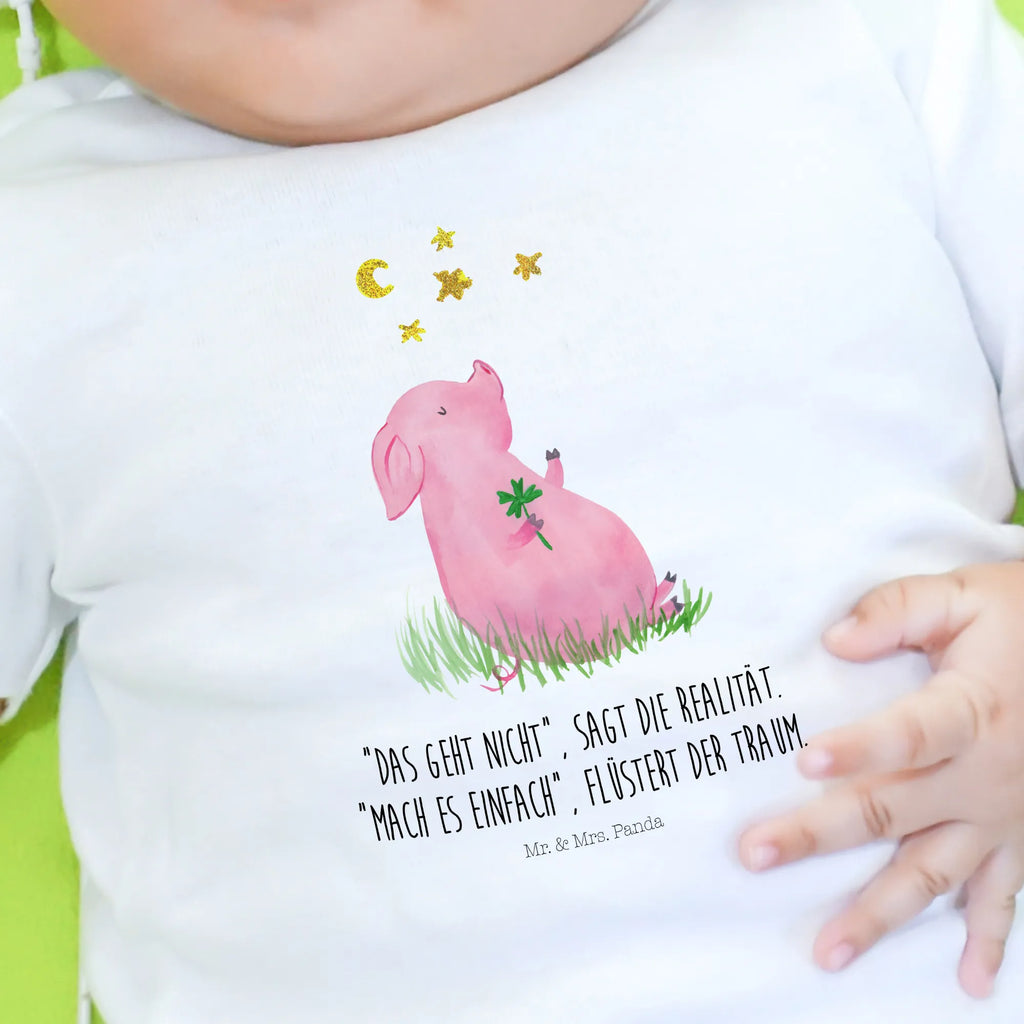 Organic Baby Shirt Pig Luck Baby T-Shirt, Jungen Baby T-Shirt, Mädchen Baby T-Shirt, Shirt, Tiermotive, Gute Laune, lustige Sprüche, Tiere, Glücksschwein. Glück, Schwein, Schweinchen, Sterne, Sernchen, Ziele, Träume, Motivation, Glücksbringer