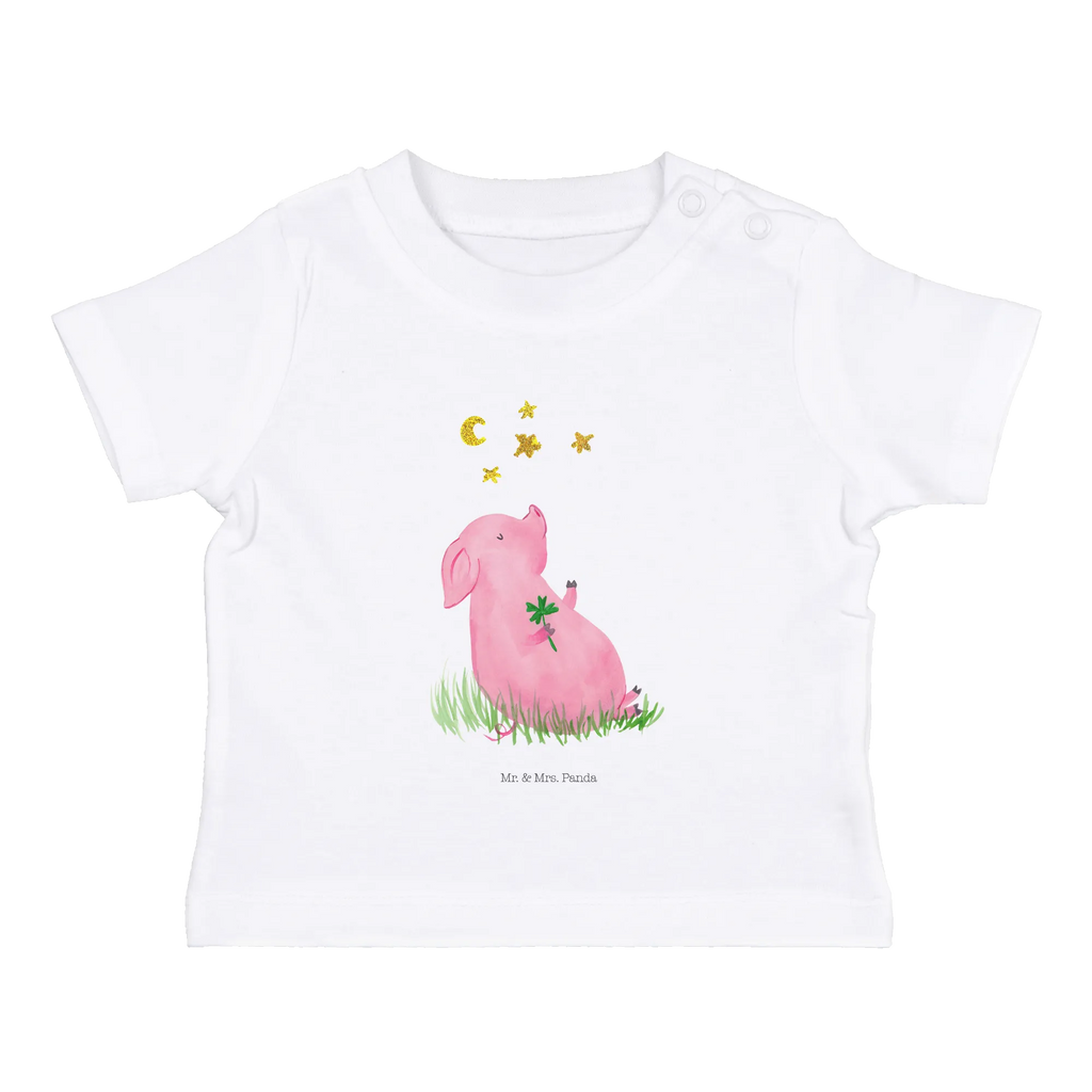 Organic Baby Shirt Schwein Glück Baby T-Shirt, Jungen Baby T-Shirt, Mädchen Baby T-Shirt, Shirt, Tiermotive, Gute Laune, lustige Sprüche, Tiere, Glücksschwein. Glück, Schwein, Schweinchen, Sterne, Sernchen, Ziele, Träume, Motivation, Glücksbringer