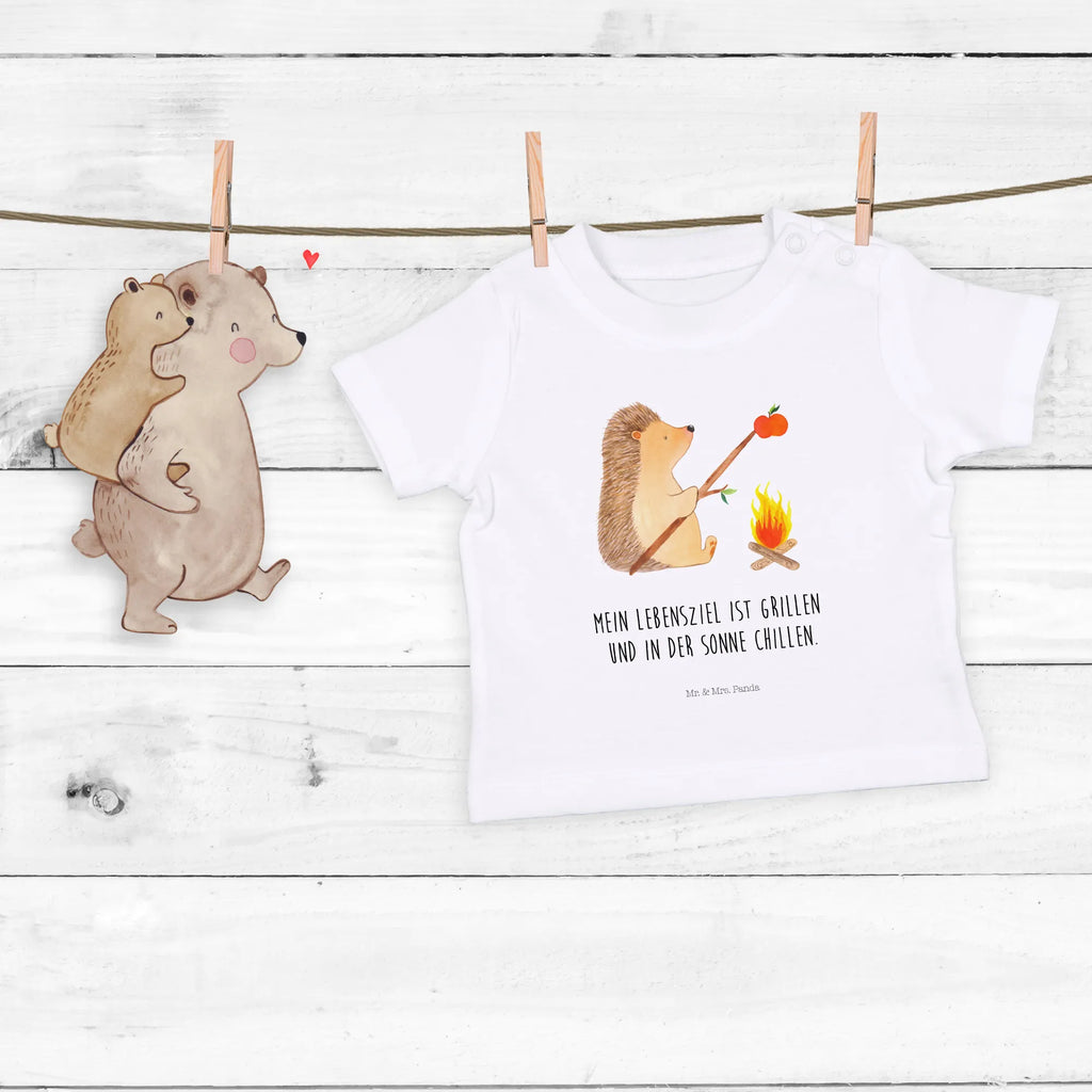 Organic Baby Shirt Igel Grillen Baby T-Shirt, Jungen Baby T-Shirt, Mädchen Baby T-Shirt, Shirt, Tiermotive, Gute Laune, lustige Sprüche, Tiere, Igel, Grillen, Ziele, Motivation, arbeitslos, Sinn des Lebens, Spruch