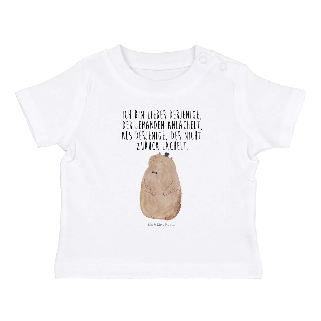 Organic Baby Shirt Murmeltier Baby T-Shirt, Jungen Baby T-Shirt, Mädchen Baby T-Shirt, Shirt, Tiermotive, Gute Laune, lustige Sprüche, Tiere, Murmeltier, Knigge, Fröhlichkeit, Freundlichkeit, Respekt, Anstand