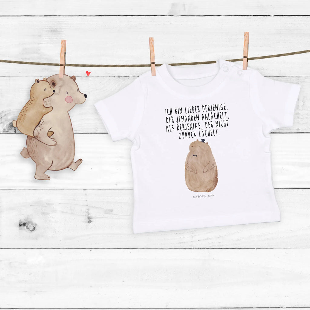 Organic Baby Shirt Murmeltier Baby T-Shirt, Jungen Baby T-Shirt, Mädchen Baby T-Shirt, Shirt, Tiermotive, Gute Laune, lustige Sprüche, Tiere, Murmeltier, Knigge, Fröhlichkeit, Freundlichkeit, Respekt, Anstand