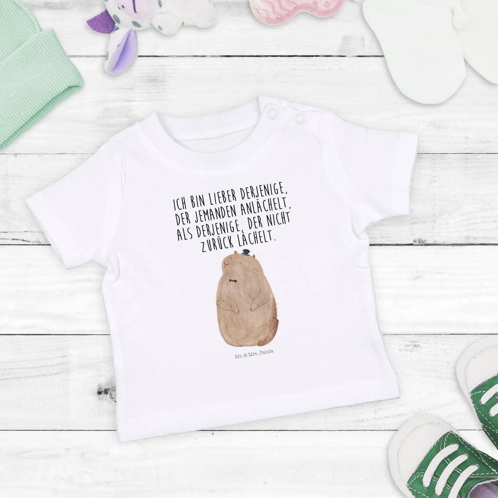 Organic Baby Shirt Murmeltier Baby T-Shirt, Jungen Baby T-Shirt, Mädchen Baby T-Shirt, Shirt, Tiermotive, Gute Laune, lustige Sprüche, Tiere, Murmeltier, Knigge, Fröhlichkeit, Freundlichkeit, Respekt, Anstand