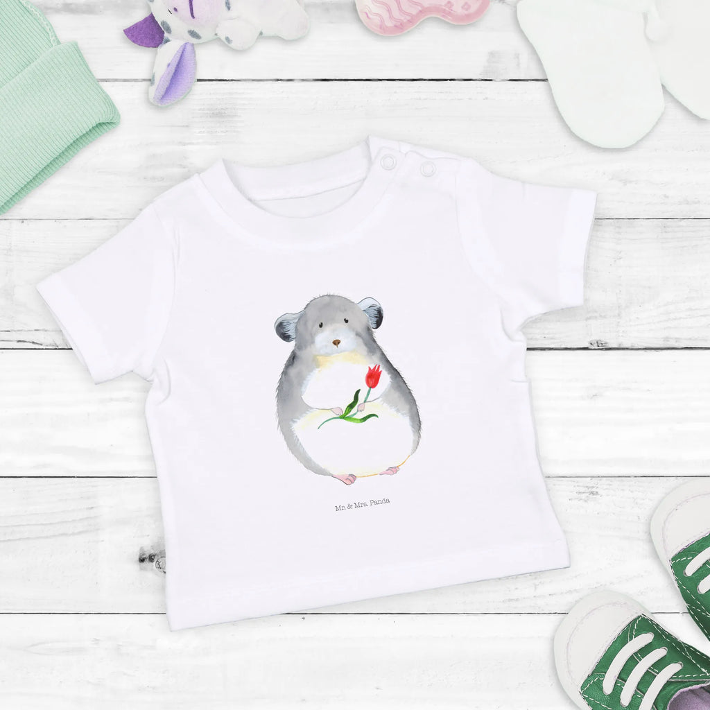 Organic Baby Shirt Chinchilla Blume Baby T-Shirt, Jungen Baby T-Shirt, Mädchen Baby T-Shirt, Shirt, Tiermotive, Gute Laune, lustige Sprüche, Tiere, Chinchilla, Chinchillas, Liebeskummer, Kummer, Depressionen, traurig sein, Chaos, Glücklichsein, Büro, Büroalltag