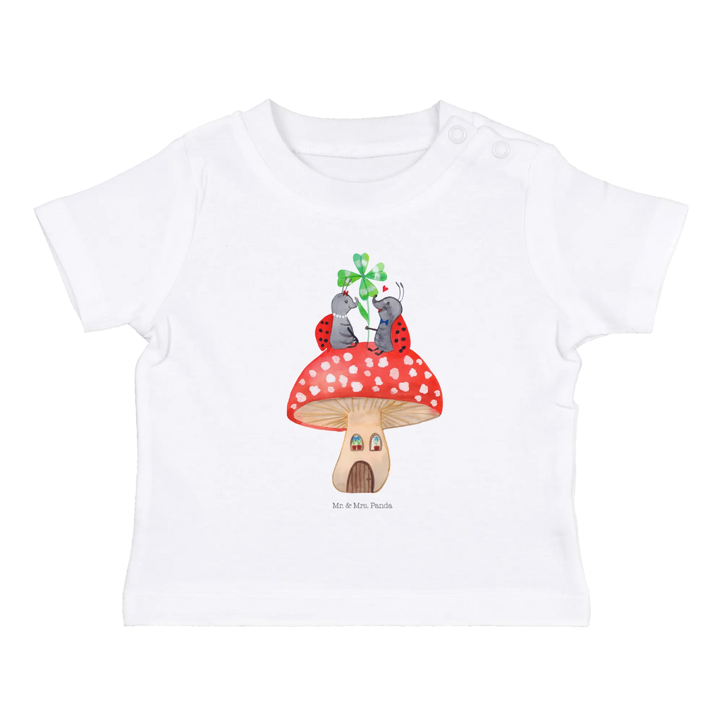 Organic Baby Shirt Marienkäfer Fliegenpilz Baby T-Shirt, Jungen Baby T-Shirt, Mädchen Baby T-Shirt, Shirt, Tiermotive, Gute Laune, lustige Sprüche, Tiere, Haus, Wohnung, zuhause, Fliegenpilz, Marienkäfer, Fleigenpilzhaus