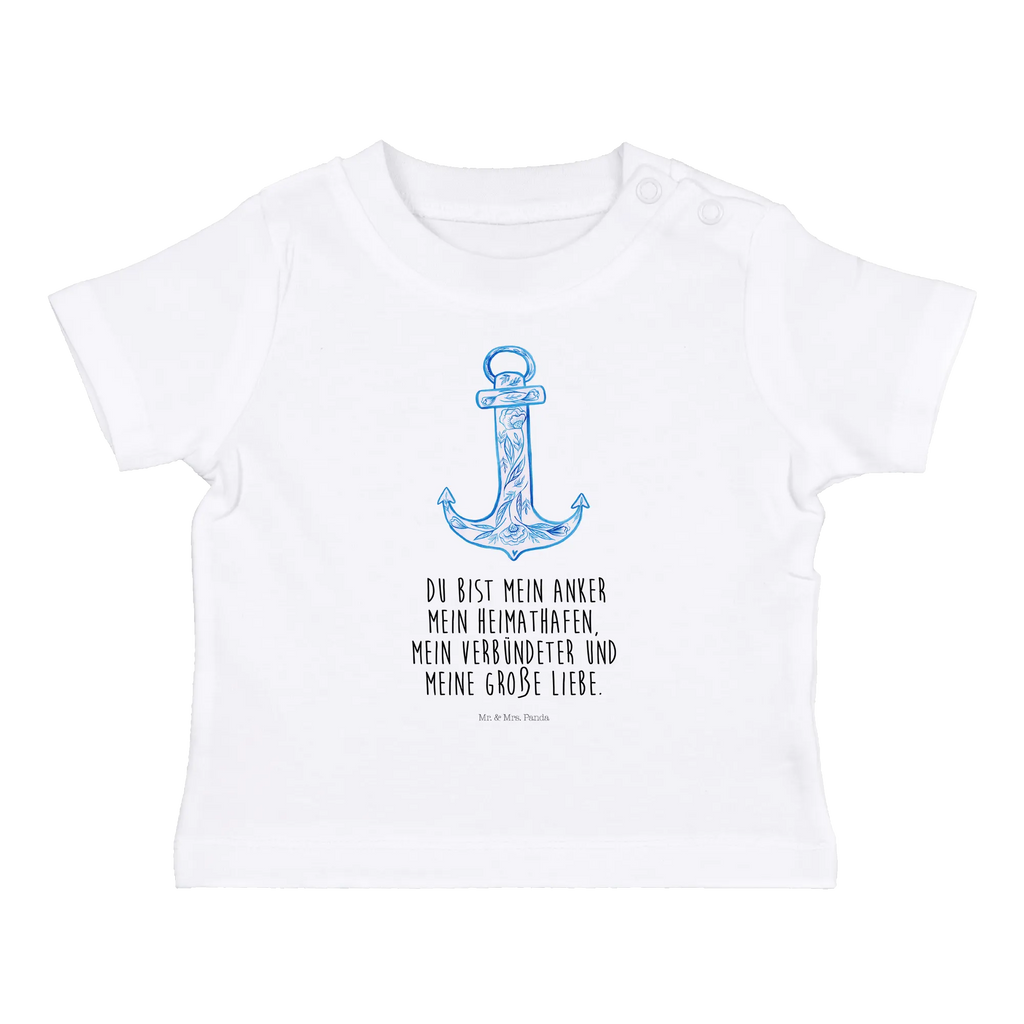 Organic Baby Shirt Anker Blau Baby T-Shirt, Jungen Baby T-Shirt, Mädchen Baby T-Shirt, Shirt, Tiermotive, Gute Laune, lustige Sprüche, Tiere