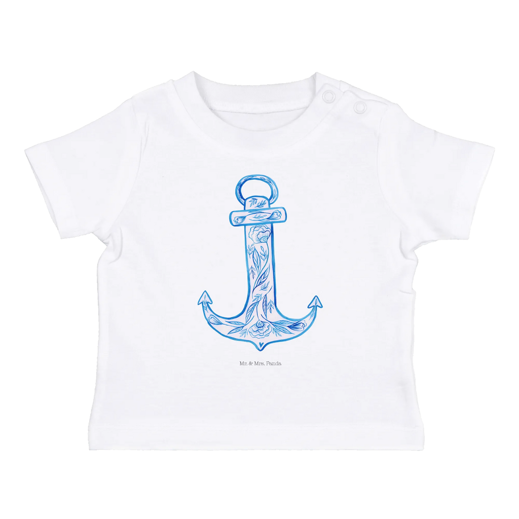 Organic Baby Shirt Anker Blau Baby T-Shirt, Jungen Baby T-Shirt, Mädchen Baby T-Shirt, Shirt, Tiermotive, Gute Laune, lustige Sprüche, Tiere