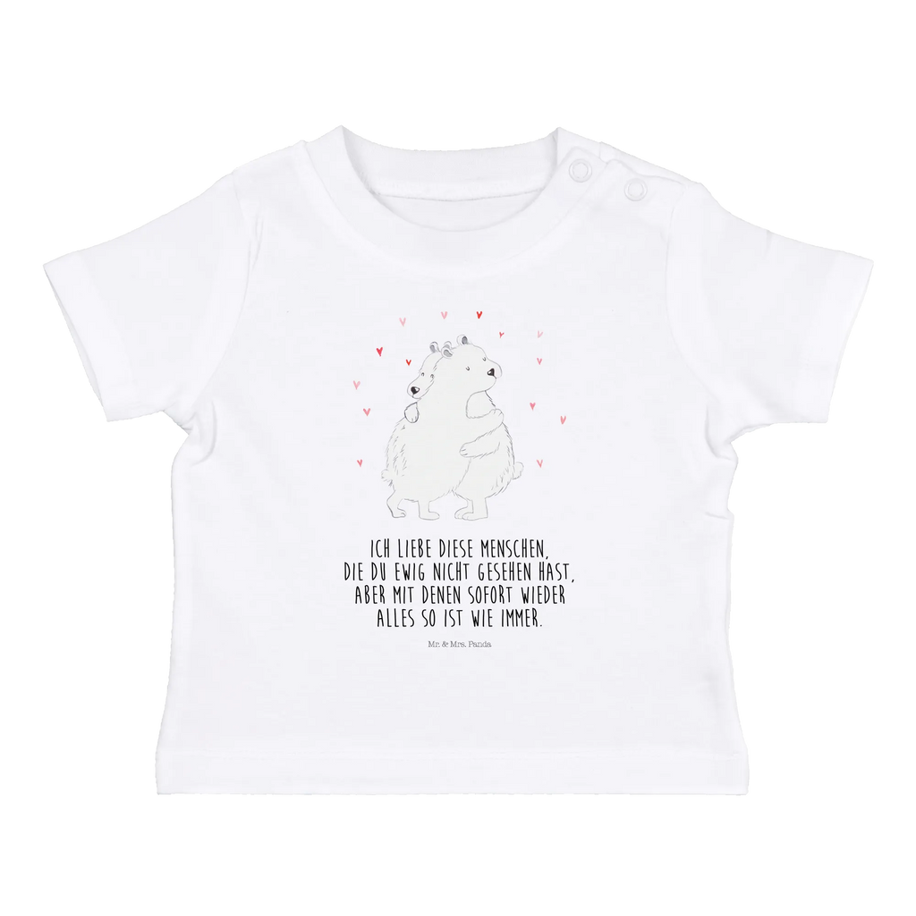 Organic Baby Shirt Eisbär Umarmen Baby T-Shirt, Jungen Baby T-Shirt, Mädchen Baby T-Shirt, Shirt, Tiermotive, Gute Laune, lustige Sprüche, Tiere