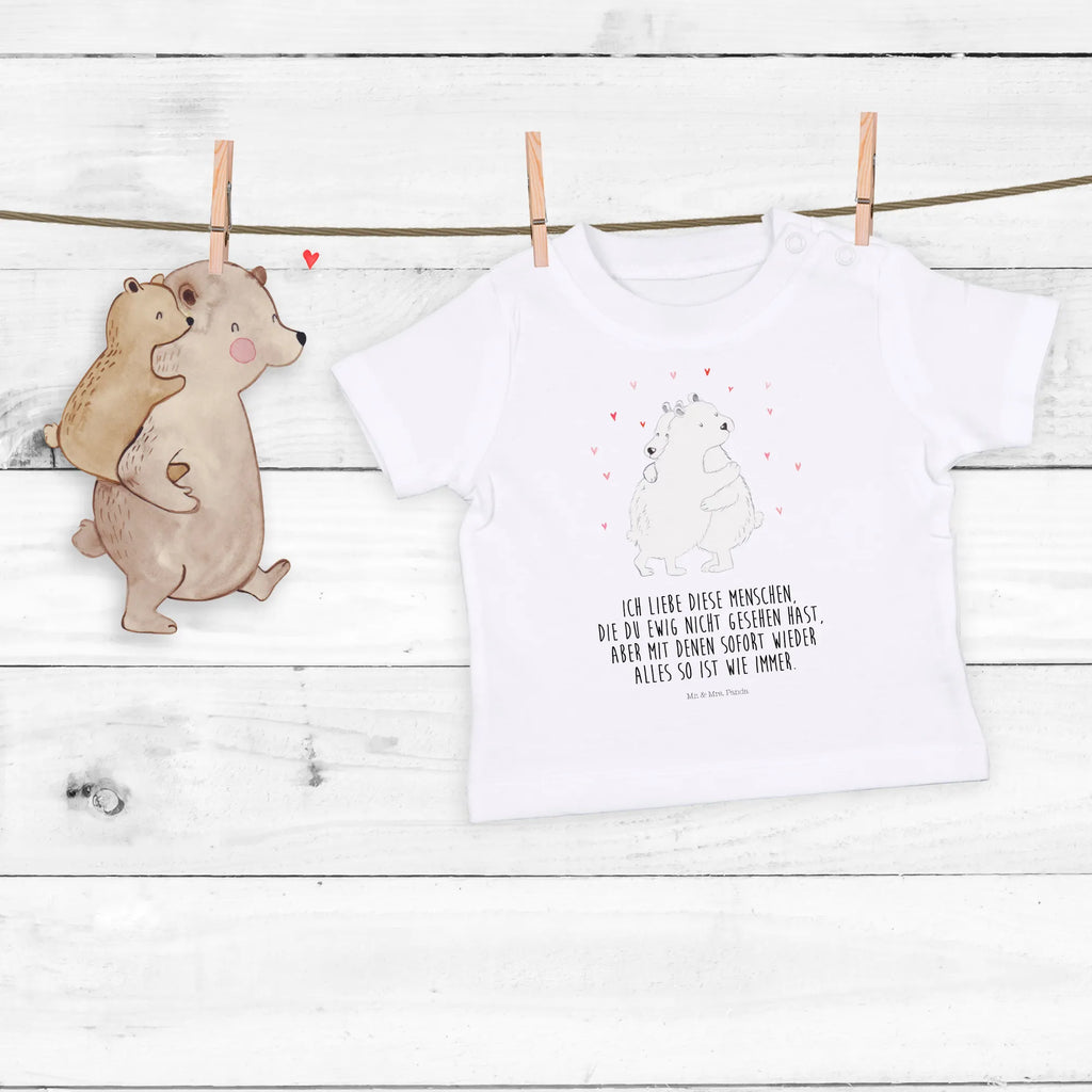 Organic Baby Shirt Eisbär Umarmen Baby T-Shirt, Jungen Baby T-Shirt, Mädchen Baby T-Shirt, Shirt, Tiermotive, Gute Laune, lustige Sprüche, Tiere