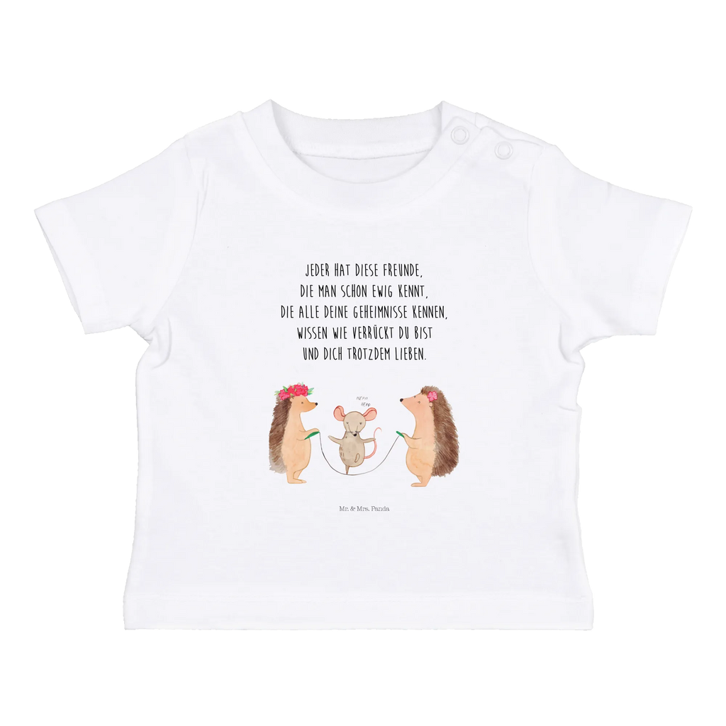 Organic Baby Shirt Igel Seilhüpfen Baby T-Shirt, Jungen Baby T-Shirt, Mädchen Baby T-Shirt, Shirt, Tiermotive, Gute Laune, lustige Sprüche, Tiere, Igel, Maus, Seilspringen, Seilhüpfen, Kinder, Kindergarten