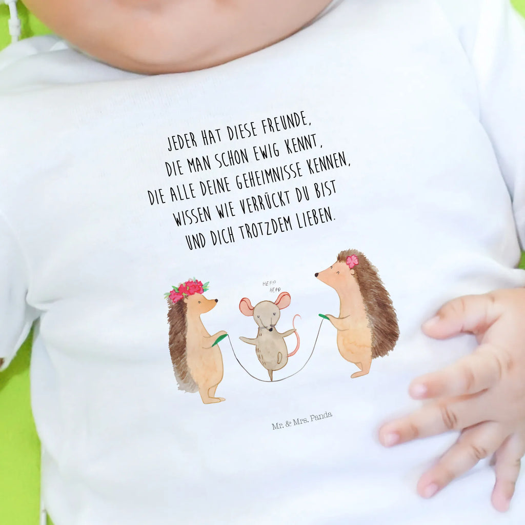 Organic Baby Shirt Igel Seilhüpfen Baby T-Shirt, Jungen Baby T-Shirt, Mädchen Baby T-Shirt, Shirt, Tiermotive, Gute Laune, lustige Sprüche, Tiere, Igel, Maus, Seilspringen, Seilhüpfen, Kinder, Kindergarten