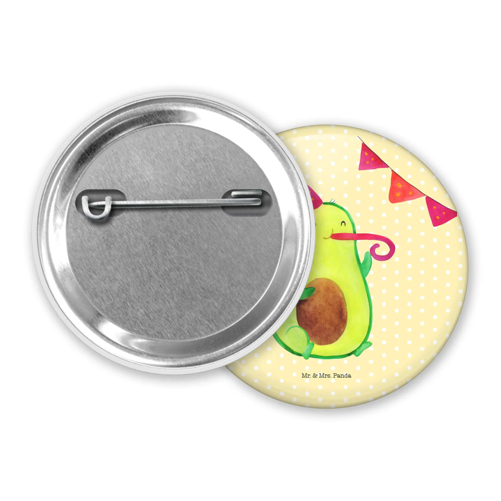 Button Avocado Party Time 50mm Button, Button, Pin, Anstecknadel, Avocado, Veggie, Vegan, Gesund