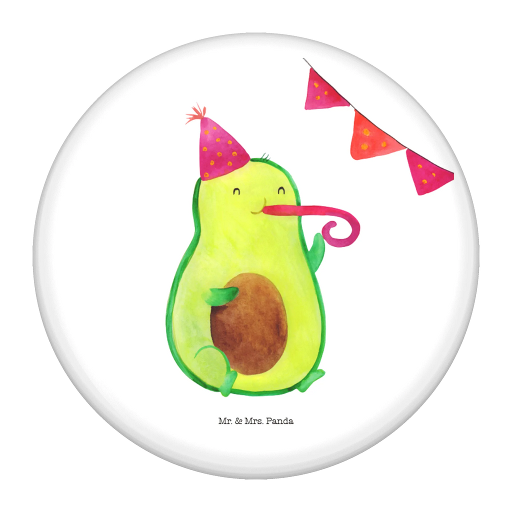 Button Avocado Party Time 50mm Button, Button, Pin, Anstecknadel, Avocado, Veggie, Vegan, Gesund