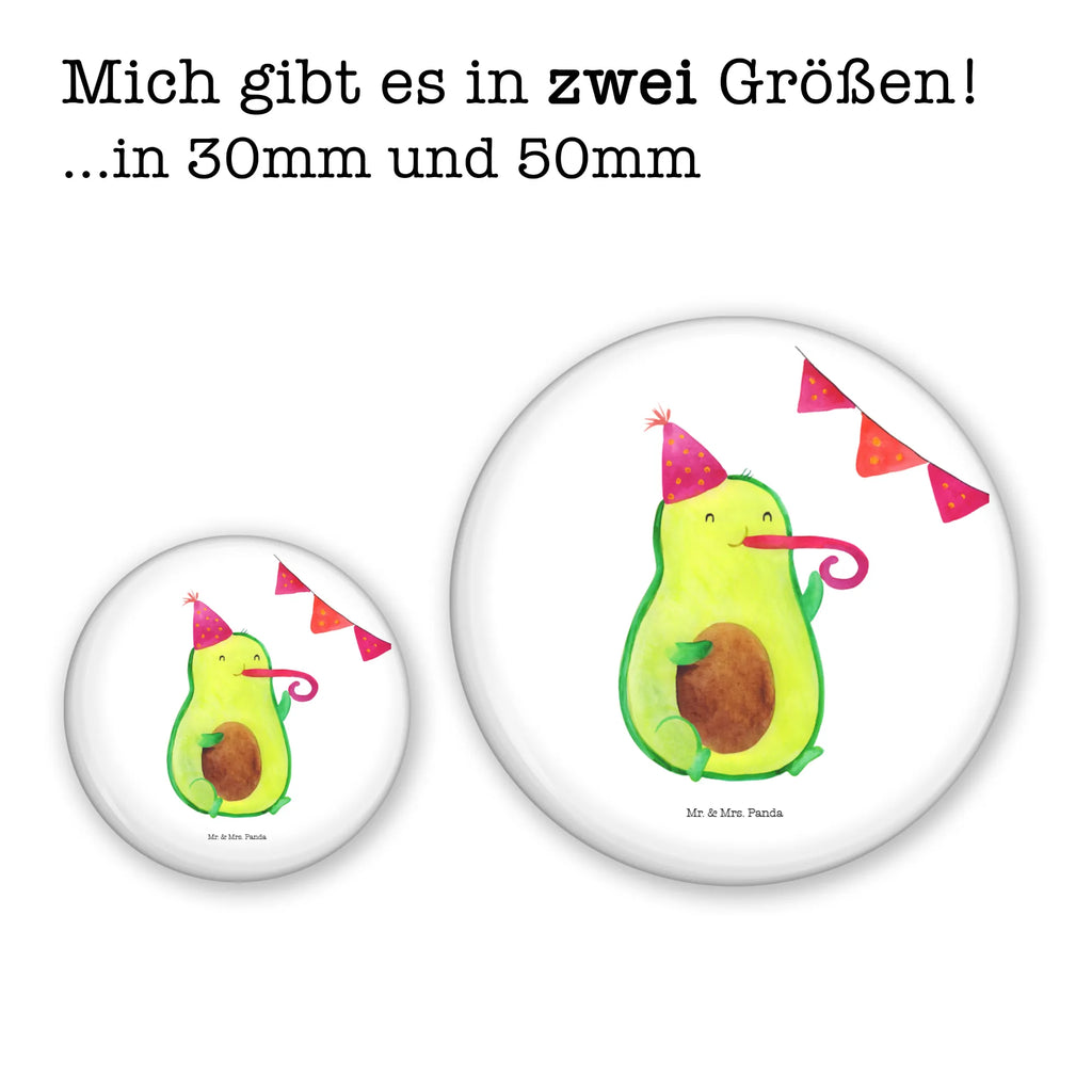 Button Avocado Party Time 50mm Button, Button, Pin, Anstecknadel, Avocado, Veggie, Vegan, Gesund