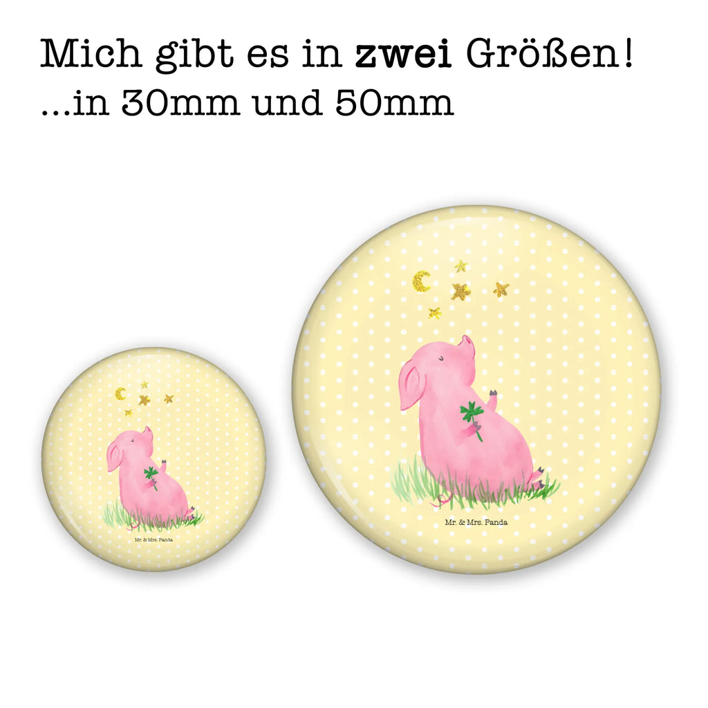 Button Glücksschwein 50mm Button, Button, Pin, Anstecknadel, Tiermotive, Gute Laune, lustige Sprüche, Tiere, Glücksschwein. Glück, Schwein, Schweinchen, Sterne, Sernchen, Ziele, Träume, Motivation, Glücksbringer