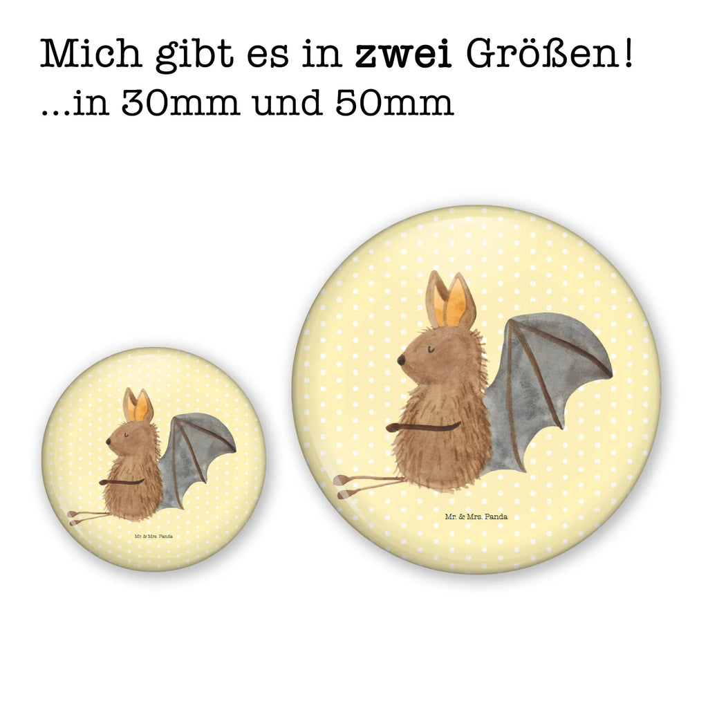 Button Fledermaus sitzend 50mm Button, Button, Pin, Anstecknadel, Tiermotive, Gute Laune, lustige Sprüche, Tiere, Fledermaus, Fledermäuse, Motivation, entspannen