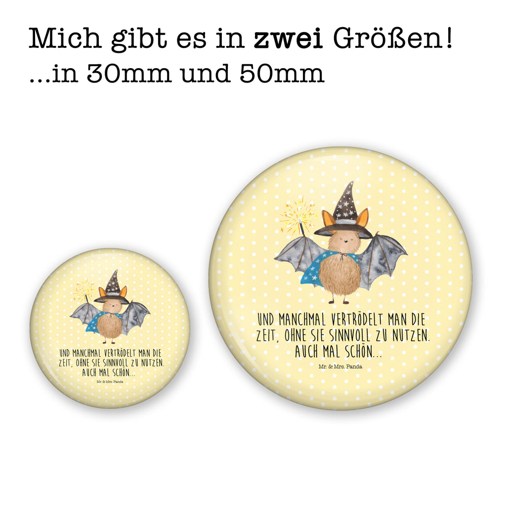 Button Fledermaus Zauberer 50mm Button, Button, Pin, Anstecknadel, Tiermotive, Gute Laune, lustige Sprüche, Tiere, Fledermaus, Fledermäuse, Zauberer, Magier, Frauen, reinsteigern