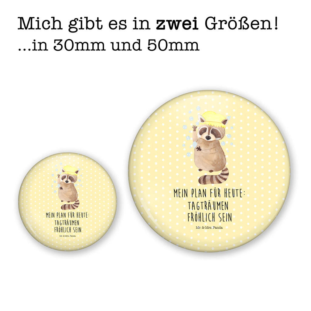 Button Waschbär 50mm Button, Button, Pin, Anstecknadel, Tiermotive, Gute Laune, lustige Sprüche, Tiere, Waschbär, Tagträumen, Plan, Fröhlich, waschen, Seifenblasen