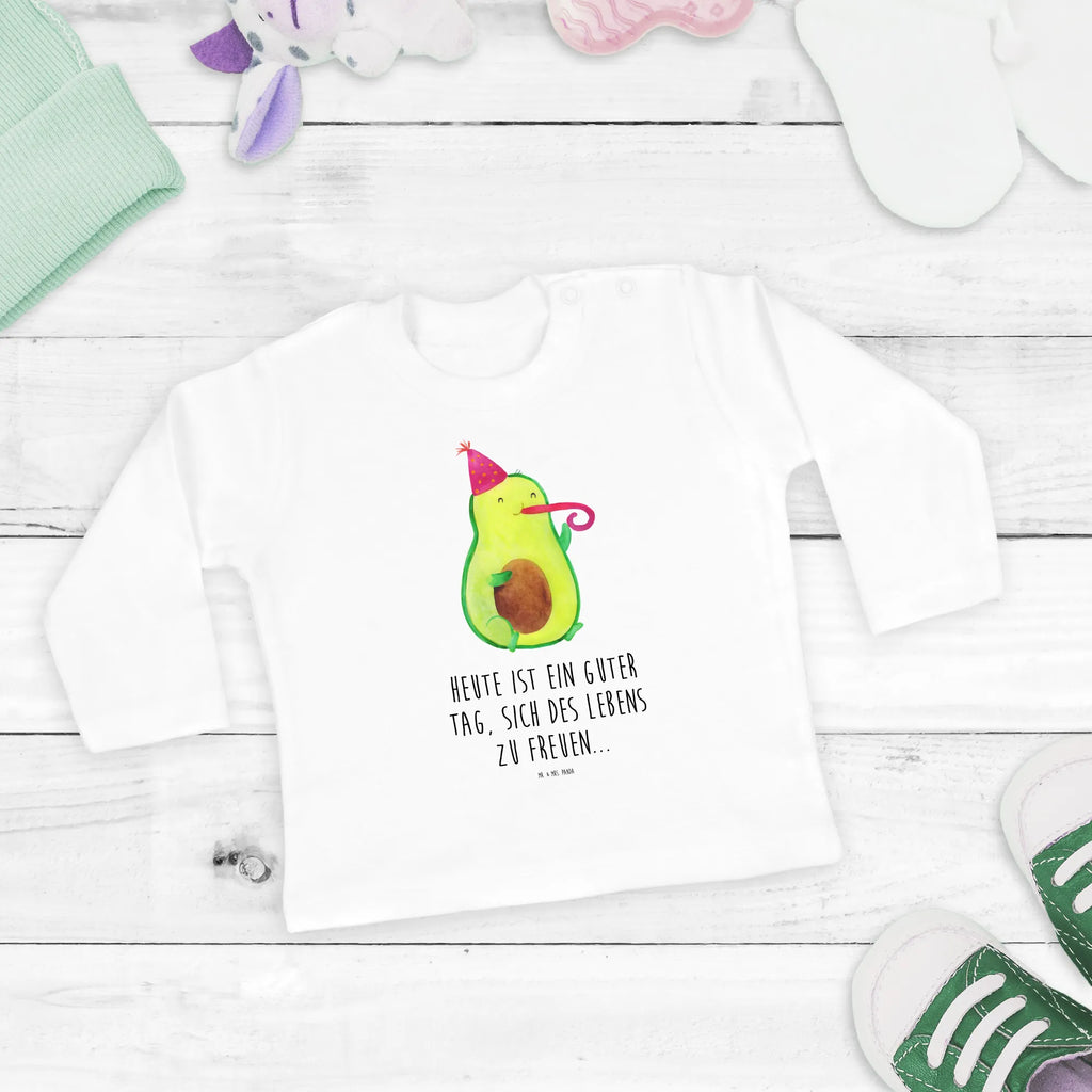 Baby Longsleeve Avocado Partyhupe Mädchen, Jungen, Baby, Langarm, Bio, Kleidung, Avocado, Veggie, Vegan, Gesund, Party, Feierlichkeit, Feier, Fete, Geburtstag, Gute Laune, Tröte