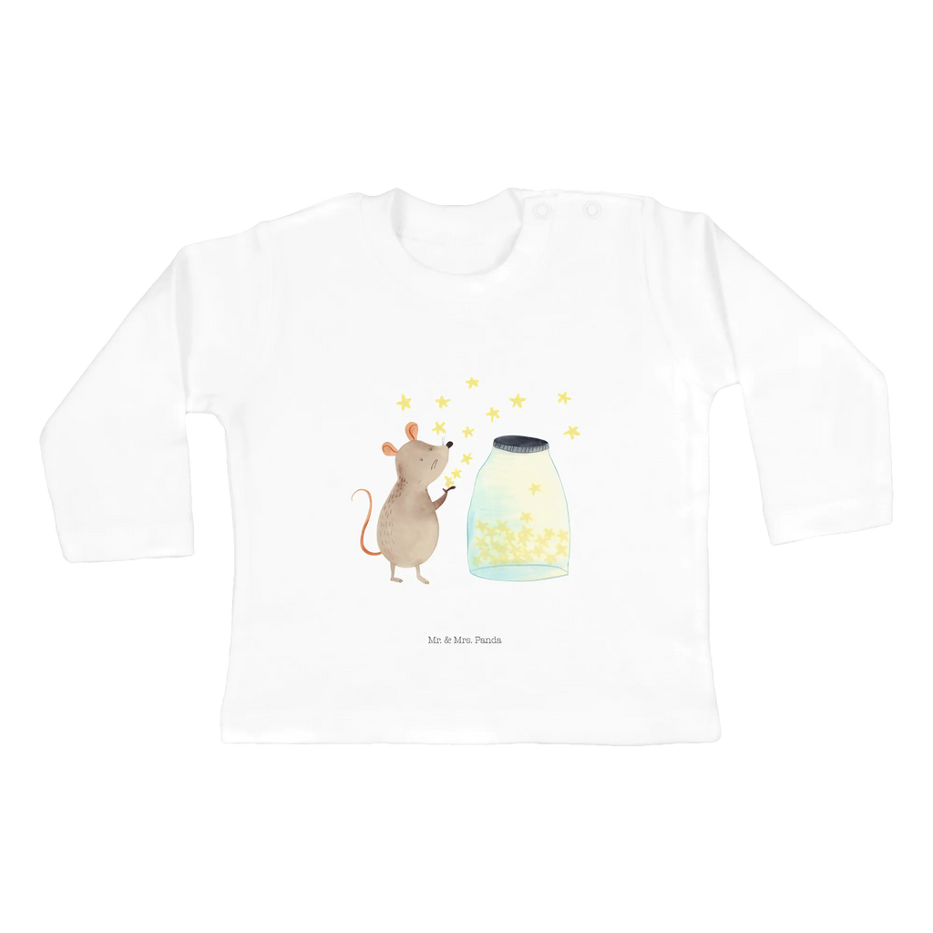 Baby Longsleeve Maus Sterne Mädchen, Jungen, Baby, Langarm, Bio, Kleidung, Tiermotive, Gute Laune, lustige Sprüche, Tiere, Maus, Sterne, Wunsch, Kind, Taufe, Taufgeschenk, Geburt, Schwangerschaft, erstes Kind, Kindergeburtstag, Geburtstag, Hoffnung, Träume