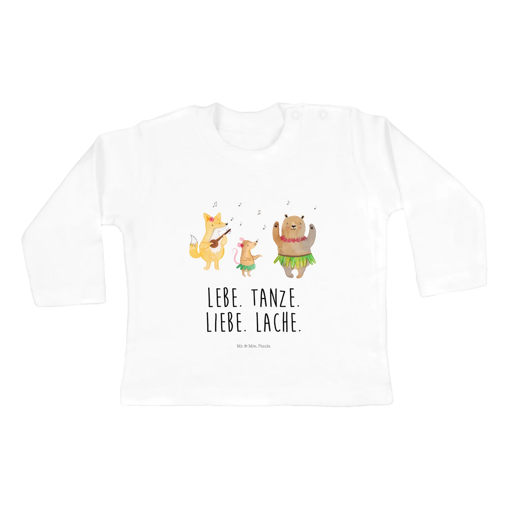 Baby Longsleeve Waldtiere Aloha Mädchen, Jungen, Baby, Langarm, Bio, Kleidung, Tiermotive, Gute Laune, lustige Sprüche, Tiere, Wald, Waldtiere, Musik, Aloha, Bär, Hase, Igel, Tanzen, Leben, Lachen