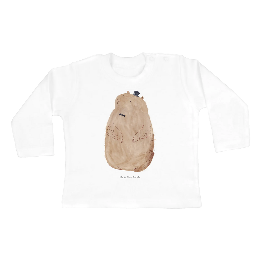 Baby Longsleeve Murmeltier Mädchen, Jungen, Baby, Langarm, Bio, Kleidung, Tiermotive, Gute Laune, lustige Sprüche, Tiere, Murmeltier, Knigge, Fröhlichkeit, Freundlichkeit, Respekt, Anstand