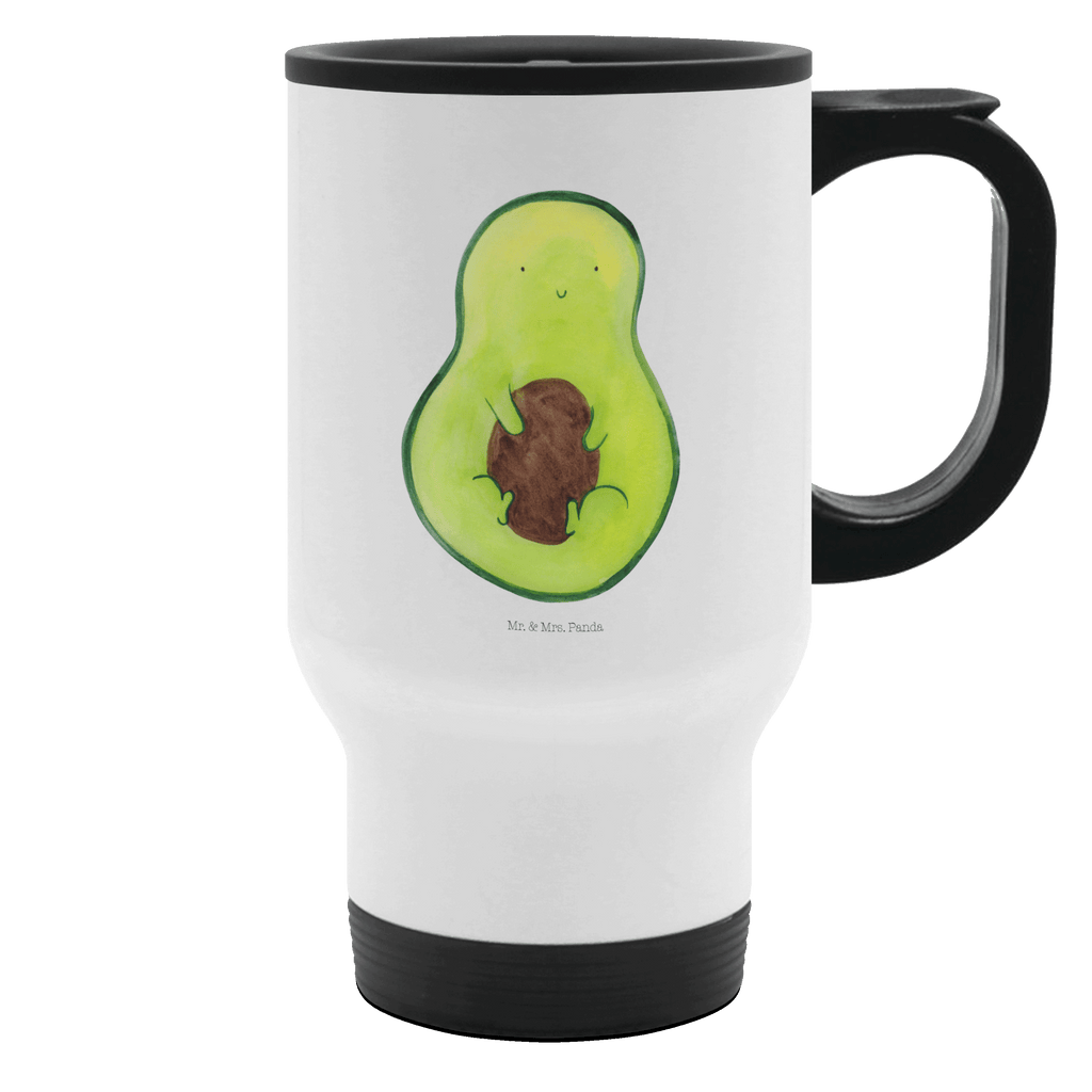 Thermobecher Avocado mit Kern Thermobecher, To Go Becher, Thermotasse, Kaffeebecher, Isolierbecher, Thermobecher To Go, Warmhaltetasse, Edelstahlbecher, Reisebecher, Tasse mit Deckel, Thermobecher für 400 ml, Kaffeetasse zum Mitnehmen, Tasse zum Mitnehmen, Spülmaschinenfest, Avocado, Veggie, Vegan, Gesund, Avokado, Avocadokern, Kern, Pflanze, Spruch Leben