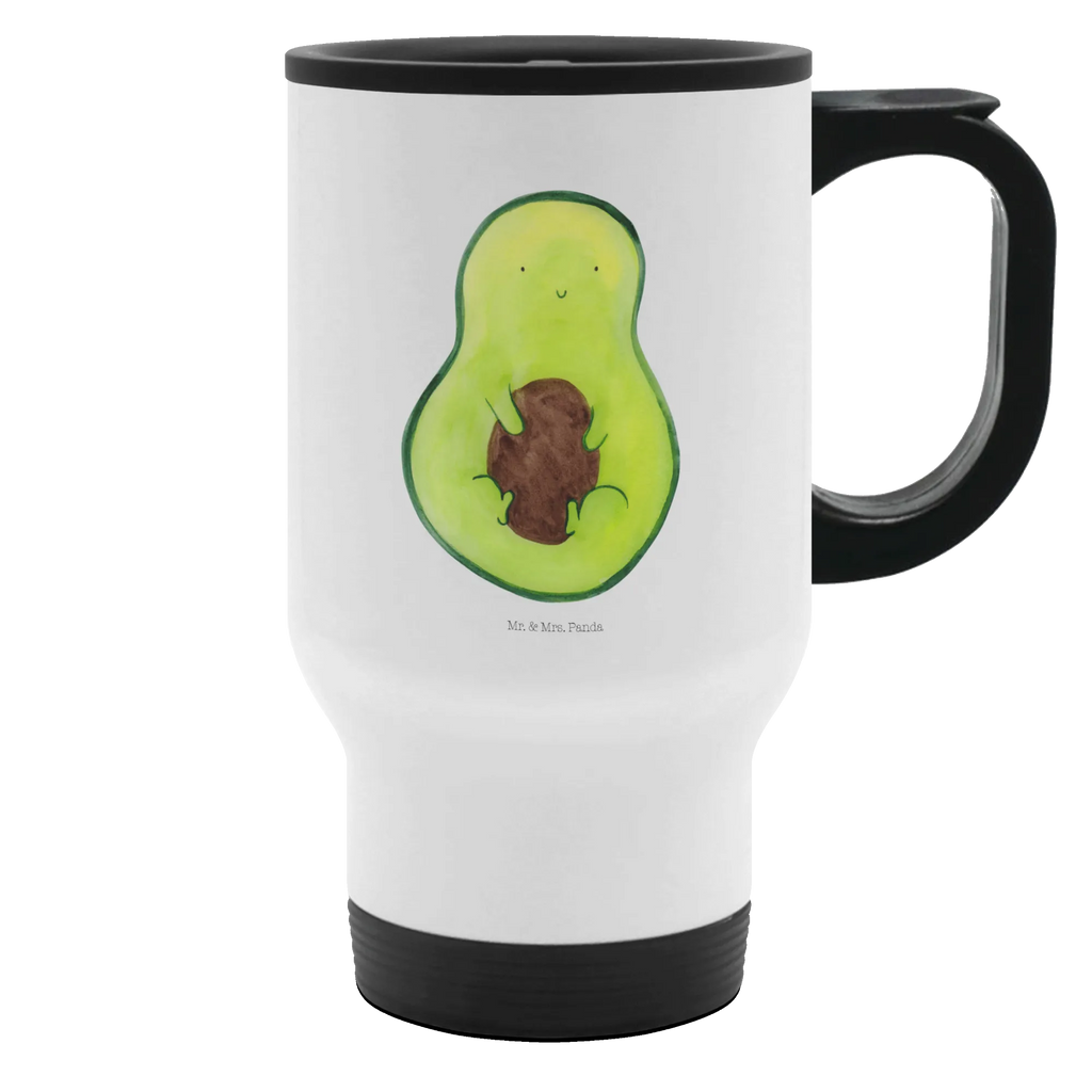 Thermobecher Avocado mit Kern Thermobecher, To Go Becher, Thermotasse, Kaffeebecher, Isolierbecher, Thermobecher To Go, Warmhaltetasse, Edelstahlbecher, Reisebecher, Tasse mit Deckel, Thermobecher für 400 ml, Kaffeetasse zum Mitnehmen, Tasse zum Mitnehmen, Spülmaschinenfest, Avocado, Veggie, Vegan, Gesund, Avokado, Avocadokern, Kern, Pflanze, Spruch Leben