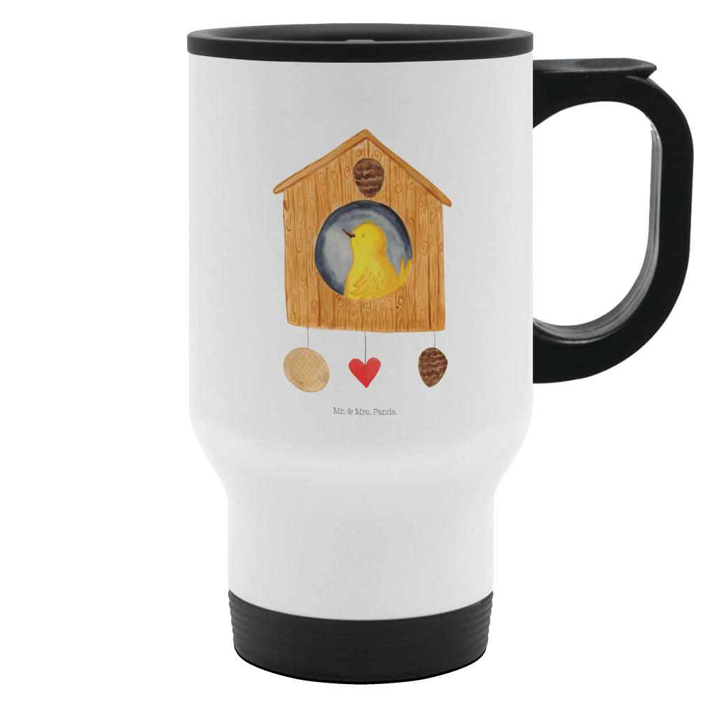 Thermobecher Vogelhaus Thermobecher, To Go Becher, Thermotasse, Kaffeebecher, Isolierbecher, Thermobecher To Go, Warmhaltetasse, Edelstahlbecher, Reisebecher, Tasse mit Deckel, Thermobecher für 400 ml, Kaffeetasse zum Mitnehmen, Tasse zum Mitnehmen, Spülmaschinenfest, Tiermotive, Gute Laune, lustige Sprüche, Tiere, Vogel, Vögel, Vogelhaus, Vogelhäuschen, Home sweet home, Zuhause, Nest, Eigenheim, Familie, Wohnung, Haus, unser Haus, Lieblingsort, Castle