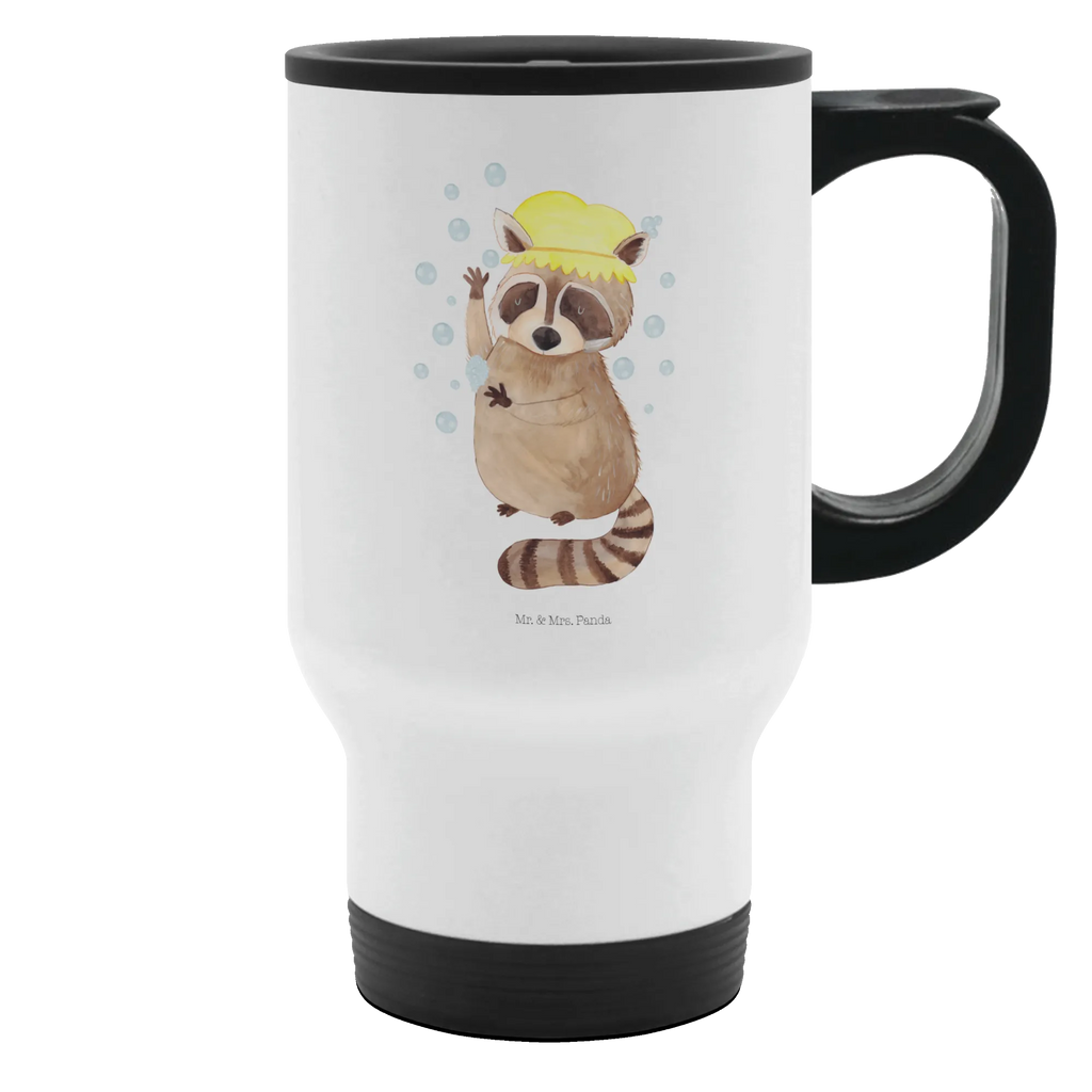 Thermobecher Waschbär Thermobecher, To Go Becher, Thermotasse, Kaffeebecher, Isolierbecher, Thermobecher To Go, Warmhaltetasse, Edelstahlbecher, Reisebecher, Tasse mit Deckel, Thermobecher für 400 ml, Kaffeetasse zum Mitnehmen, Tasse zum Mitnehmen, Spülmaschinenfest, Tiermotive, Gute Laune, lustige Sprüche, Tiere, Waschbär, Tagträumen, Plan, Fröhlich, waschen, Seifenblasen