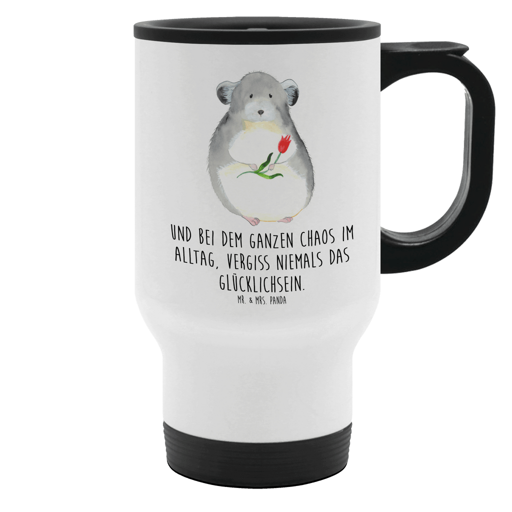 Thermobecher Chinchilla mit Blume Thermobecher, To Go Becher, Thermotasse, Kaffeebecher, Isolierbecher, Thermobecher To Go, Warmhaltetasse, Edelstahlbecher, Reisebecher, Tasse mit Deckel, Thermobecher für 400 ml, Kaffeetasse zum Mitnehmen, Tasse zum Mitnehmen, Spülmaschinenfest, Tiermotive, Gute Laune, lustige Sprüche, Tiere, Chinchilla, Chinchillas, Liebeskummer, Kummer, Depressionen, traurig sein, Chaos, Glücklichsein, Büro, Büroalltag