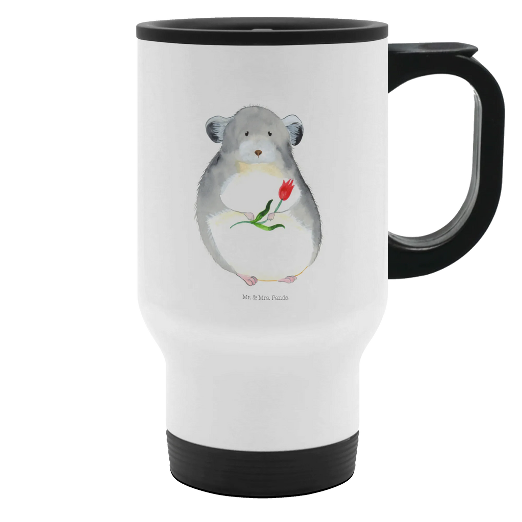 Thermobecher Chinchilla mit Blume Thermobecher, To Go Becher, Thermotasse, Kaffeebecher, Isolierbecher, Thermobecher To Go, Warmhaltetasse, Edelstahlbecher, Reisebecher, Tasse mit Deckel, Thermobecher für 400 ml, Kaffeetasse zum Mitnehmen, Tasse zum Mitnehmen, Spülmaschinenfest, Tiermotive, Gute Laune, lustige Sprüche, Tiere, Chinchilla, Chinchillas, Liebeskummer, Kummer, Depressionen, traurig sein, Chaos, Glücklichsein, Büro, Büroalltag