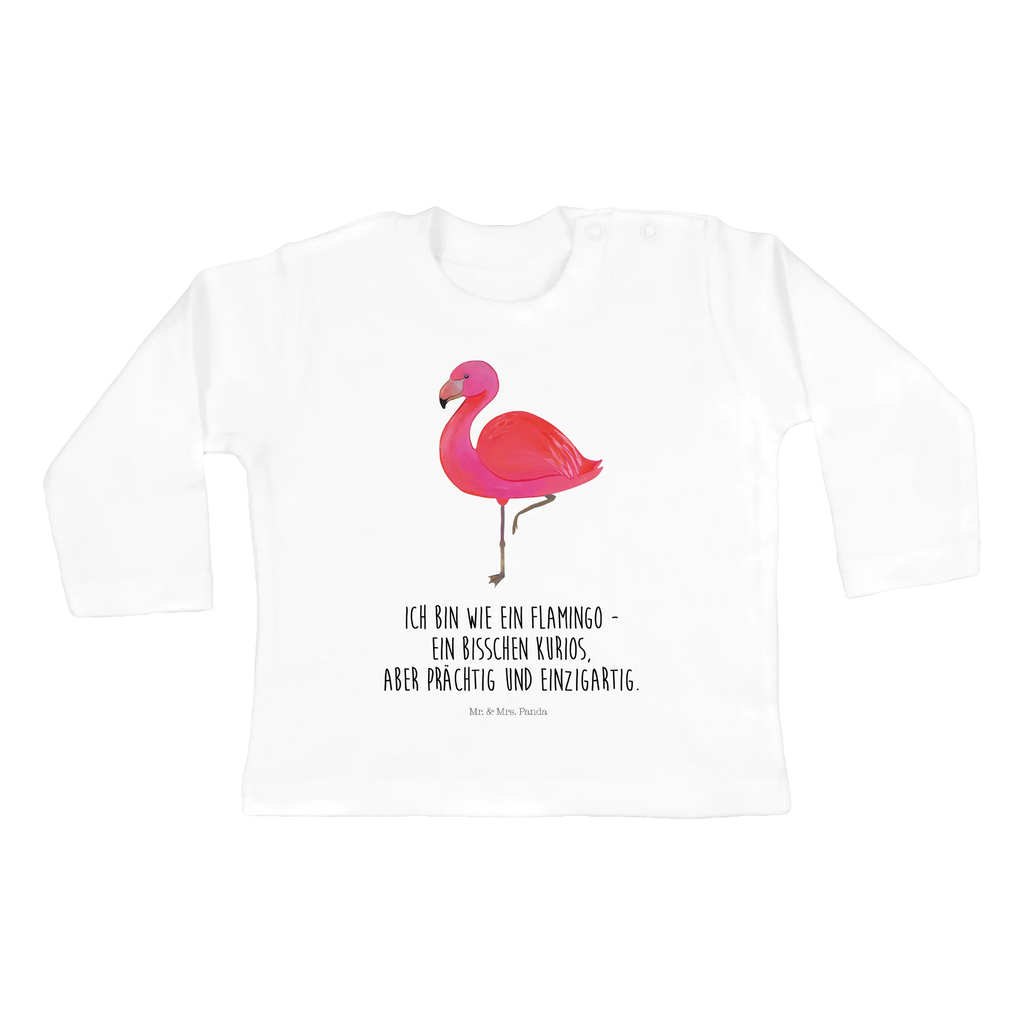 Baby Longsleeve Flamingo classic Mädchen, Jungen, Baby, Langarm, Bio, Kleidung, Flamingo, Einzigartig, Selbstliebe, Stolz, ich, für mich, Spruch, Freundin, Freundinnen, Außenseiter, Sohn, Tochter, Geschwister