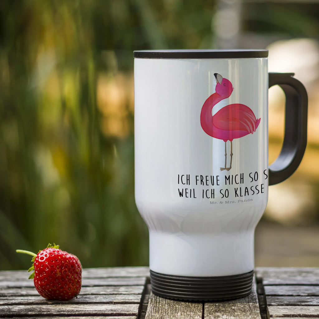 Thermobecher Flamingo stolz Thermobecher, To Go Becher, Thermotasse, Kaffeebecher, Isolierbecher, Thermobecher To Go, Warmhaltetasse, Edelstahlbecher, Reisebecher, Tasse mit Deckel, Thermobecher für 400 ml, Kaffeetasse zum Mitnehmen, Tasse zum Mitnehmen, Spülmaschinenfest, Flamingo, stolz, Freude, Selbstliebe, Selbstakzeptanz, Freundin, beste Freundin, Tochter, Mama, Schwester