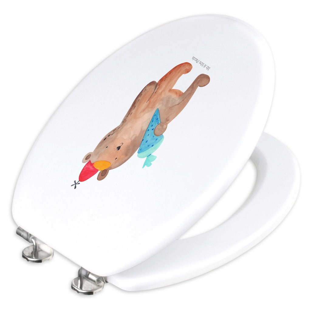 Motiv WC Sitz Bär Schultüte Klobrille, Klodeckel, Toilettendeckel, WC-Sitz, Toilette, Bär, Teddy, Teddybär, Bär Motiv, Schultüte, Erster Schultag Geschenk, Einschulung Geschenk, Schule Geschenk, Grundschule, Schulanfang, Schulbeginn