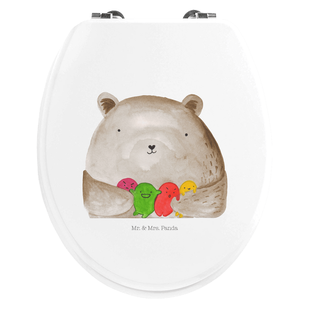 Motiv WC Sitz Bär Gefühl Klobrille, Klodeckel, Toilettendeckel, WC-Sitz, Toilette, Bär, Teddy, Teddybär, Wahnsinn, Verrückt, Durchgedreht