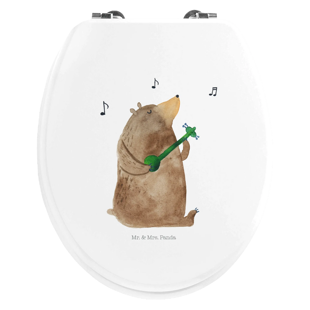 Motiv WC Sitz Bär Lied Klobrille, Klodeckel, Toilettendeckel, WC-Sitz, Toilette, Bär, Teddy, Teddybär, Bärchen, Bear, Liebeslied, Lied, Song, Valentinstag, Valentine, Geschenk, Partner, Liebe, Freundin, Frau, Herz, Spruch