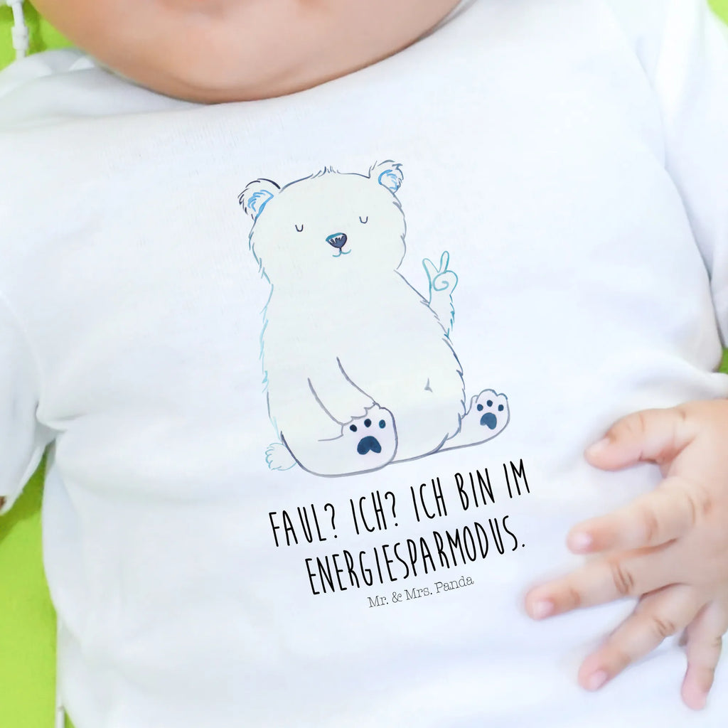 Organic Baby Shirt Eisbär Faul Baby T-Shirt, Jungen Baby T-Shirt, Mädchen Baby T-Shirt, Shirt, Bär, Teddy, Teddybär, Eisbär, Nordpol, Faul, Entspannen, Relaxen, Büro, Arbeit, Bürojob, Arbeitsplatz, Homeoffice