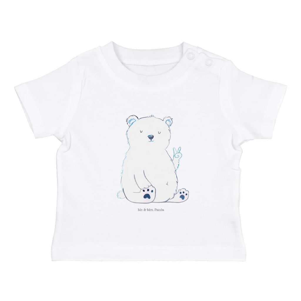 Organic Baby Shirt Eisbär Faul Baby T-Shirt, Jungen Baby T-Shirt, Mädchen Baby T-Shirt, Shirt, Bär, Teddy, Teddybär, Eisbär, Nordpol, Faul, Entspannen, Relaxen, Büro, Arbeit, Bürojob, Arbeitsplatz, Homeoffice