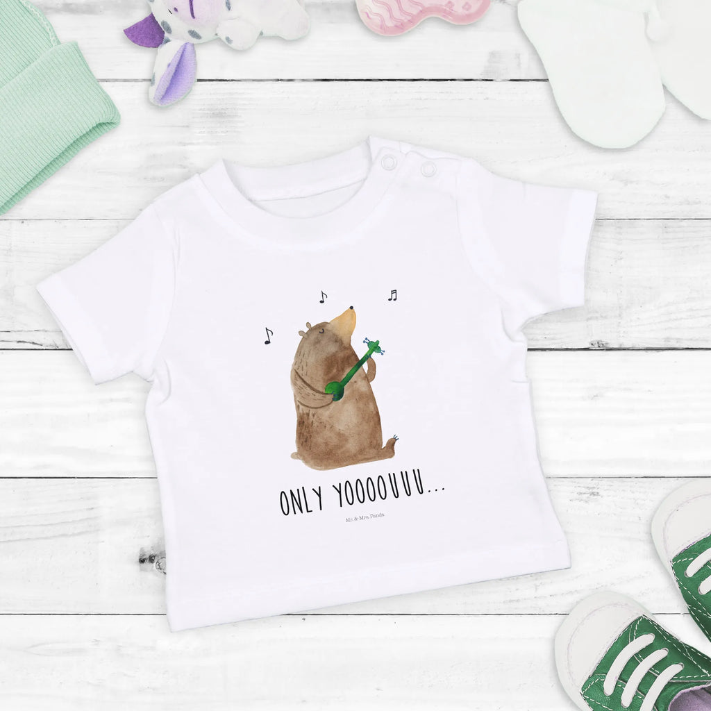 Organic Baby Shirt Bär Gitarre Baby T-Shirt, Jungen Baby T-Shirt, Mädchen Baby T-Shirt, Shirt, Bär, Teddy, Teddybär