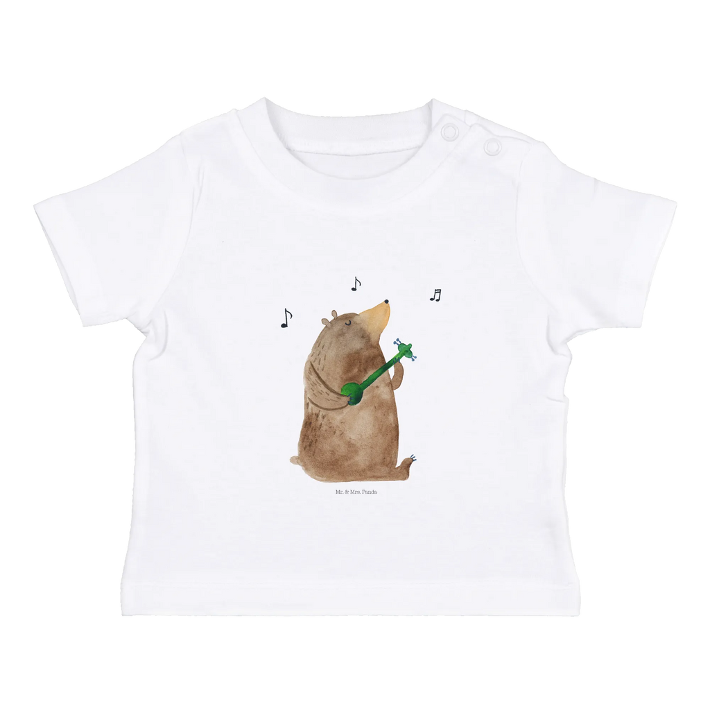 Organic Baby Shirt Bär Gitarre Baby T-Shirt, Jungen Baby T-Shirt, Mädchen Baby T-Shirt, Shirt, Bär, Teddy, Teddybär