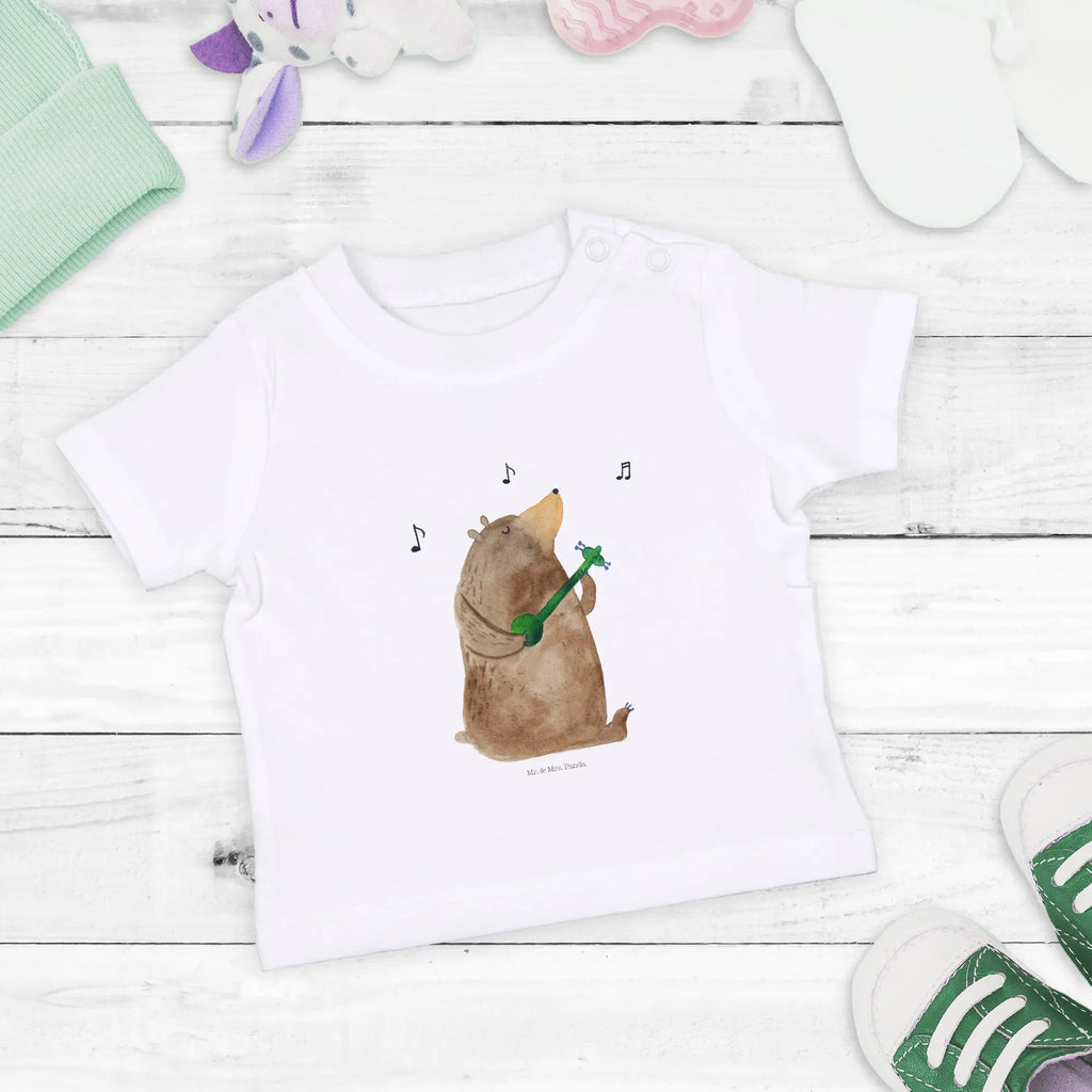 Organic Baby Shirt Bär Gitarre Baby T-Shirt, Jungen Baby T-Shirt, Mädchen Baby T-Shirt, Shirt, Bär, Teddy, Teddybär