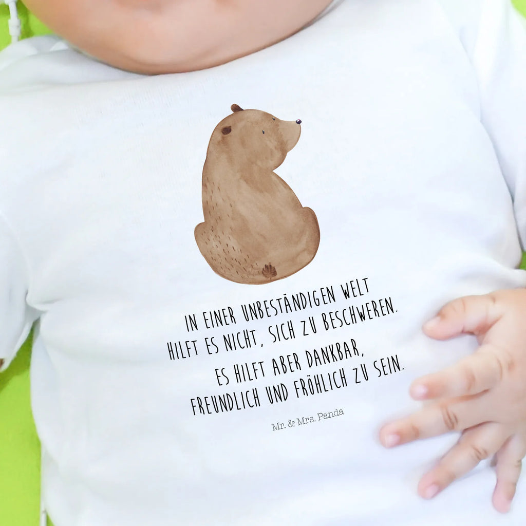 Organic Baby Shirt Bär Schulterblick Baby T-Shirt, Jungen Baby T-Shirt, Mädchen Baby T-Shirt, Shirt, Bär, Teddy, Teddybär, Selbstachtung, Weltansicht, Motivation, Bären, Bärenliebe, Weisheit